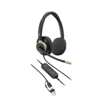 HP Poly „Mission 825“ stereofoninės USB laidinės ausinės HP Poly „Mission 825“ stereofoninės USB laidinės ausinės