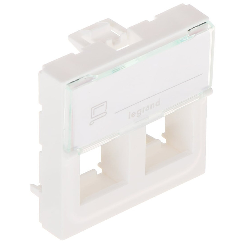 Computer socket trim 2xRJ45 Mosaic Legrand 078610