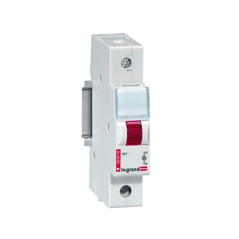 LED indicator on DIN Legrand 604077 (red, 230V, TX3 1 mod.)