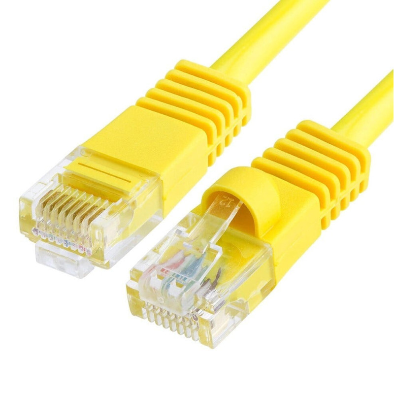 Patch cable (1m, UTP, CAT5e, yellow)