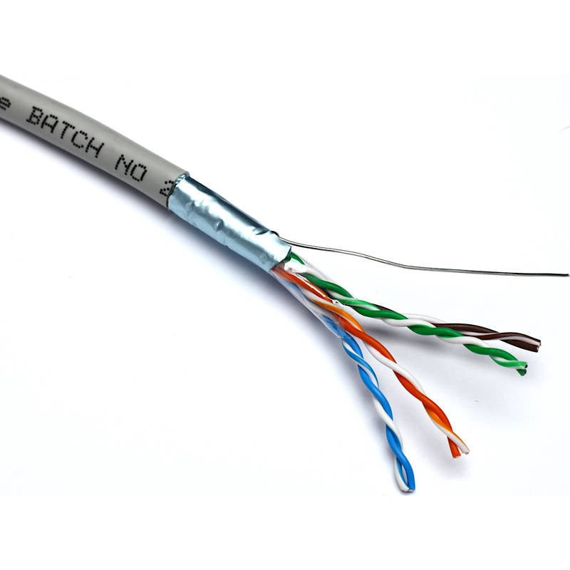 Kabelis ryšio Excel 100-216 Cat5 F / UTP (PVC, ECA, pilkas, ritė 305m.)