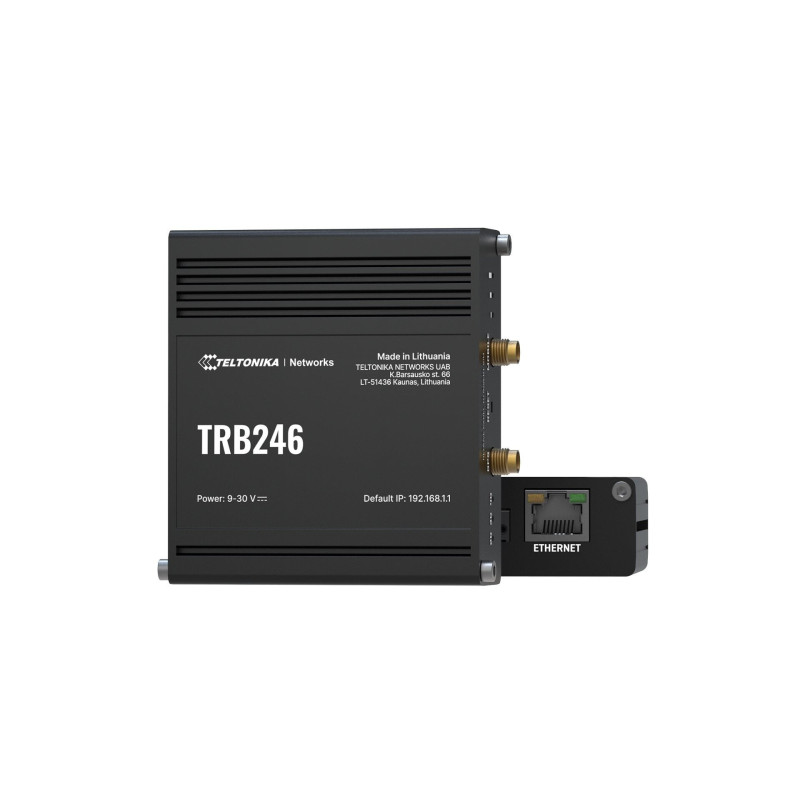 Tinklo sąsaja Teltonika TRB246 (4G / LTE, RS232, RS485, 2xSIM, GNSS, pramoninė)
