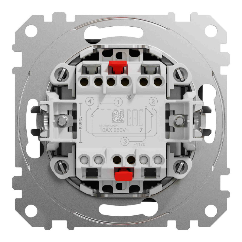 1 klavišo kryžminis perjungiklis Schneider Electric Sedna Design SDD114107 (antracitas)