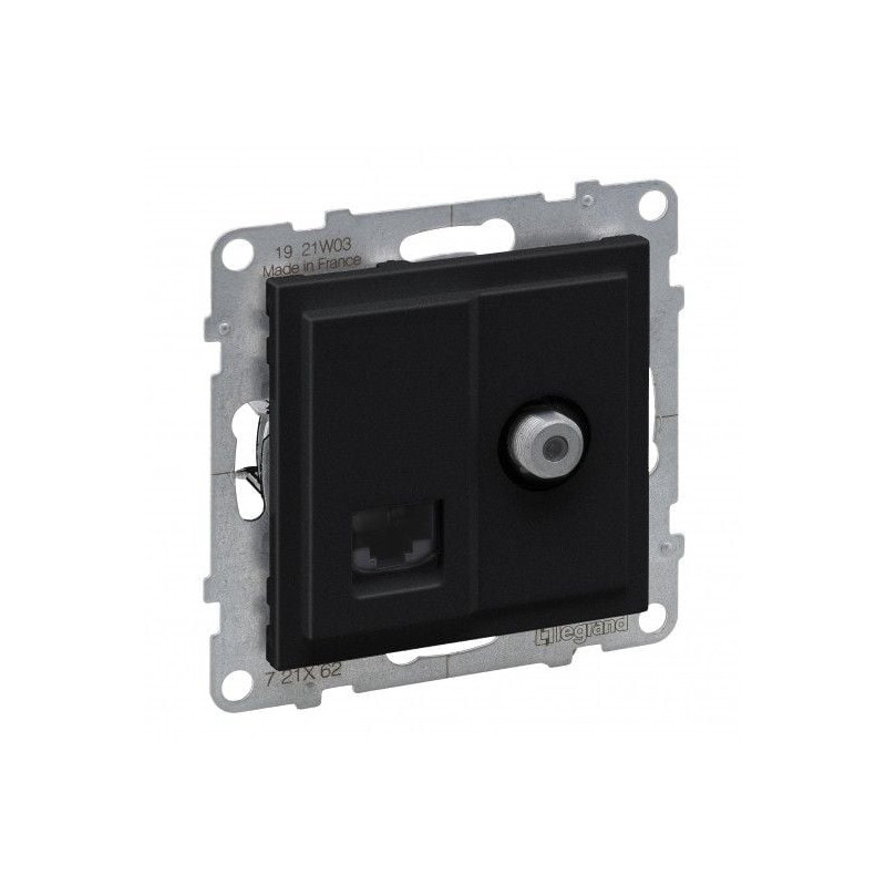 Juodas RJ45+ TV lizdas SUNO Legrand 721462