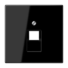 Computer socket trim JUNG LS969-1UASW (black, 1xRJ45)