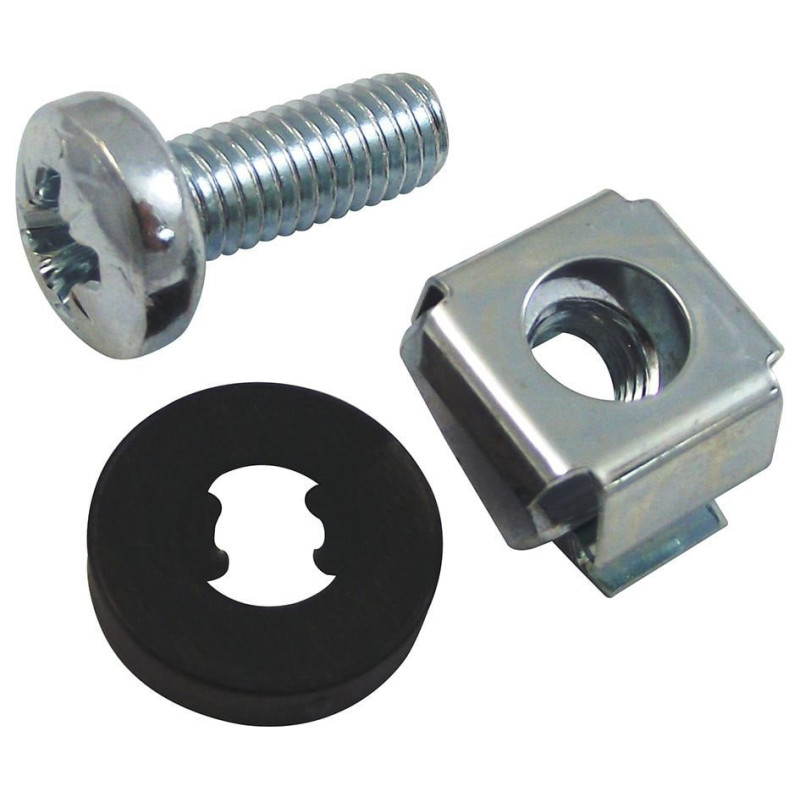 Bolt, washer and special nut set for cabinets
