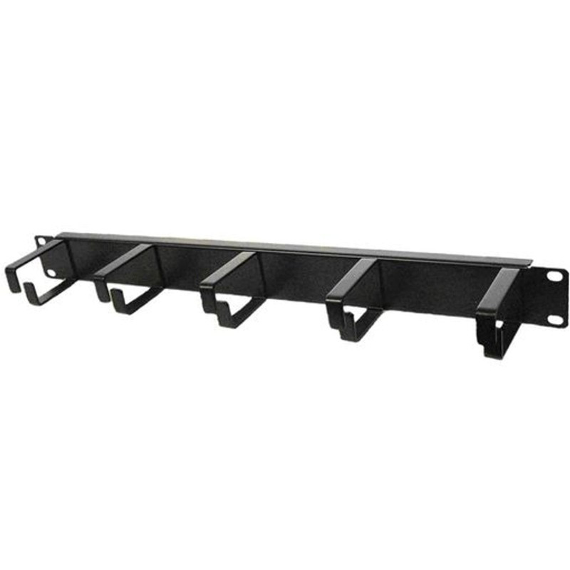 19'' cable management panel 1U with plastic rings (without holes)