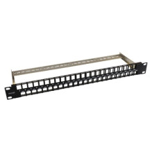 19'' patch panel Excel 100-050 (1U, 48 ports, without sockets, with marking, black)