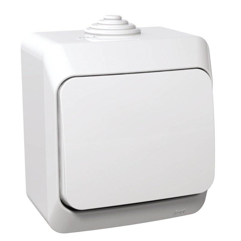 Class 1 switch Cedar Plus WDE000560baltas, overhead, 1P, 2 circuits, 16A, 250V, IP44