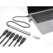 DeLOCK 64273 USB 3.2 Gen 1 (3.1 Gen 1) Type-C šakotuvas ir koncentratorius 5000 Mb/s Pilka DeLOCK 64273 USB 3.2 Gen 1 (3.1 Gen 1) Type-C šakotuvas ir koncentratorius 5000 Mb/s Pilka