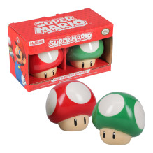 Paladone Super Mario grybų formos druskos ir pipirų purtyklės