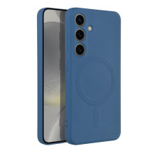 OEM - Case for Samsung S24 Silicone Mag Cover compatible with MagSafe (camera protection) blue