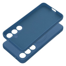 OEM - Case for Samsung S24 Silicone Mag Cover compatible with MagSafe (camera protection) blue