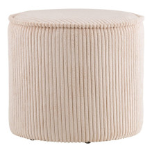 POUF CORDUROY BEIGE D40X35CM