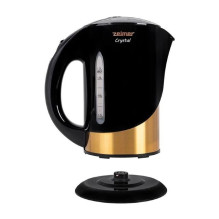 Zelmer ZCK7630 Crystal Gold 1.7-litre 2200W electric kettle, black and gold