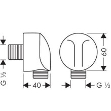 Hansgrohe 27454000 Shower Hose Connector