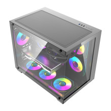 Kompiuterio Korpusas - DarkFlash B275 PRO Kompiuterio Korpusas Su 6 Ventiliatoriais, Juoda