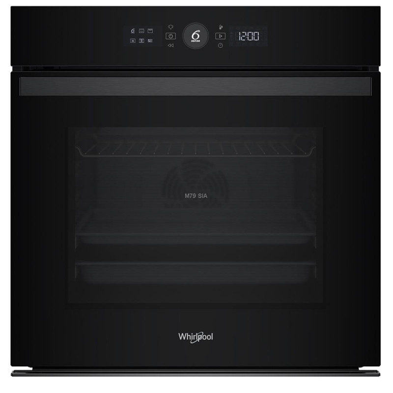 Whirlpool 73 L pirolitiska tirisana melna - Iebuvejama elektriska cepeskrasns