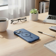 Case for iPhone 17 Pro / 18 Pro Flexline Mag Cover compatible with MagSafe navy blue Case for iPhone 17 Pro / 18 Pro Flexline Mag Cover compatible with MagSafe navy blue