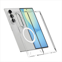 SPIGEN dėklas AIRSKIN, suderinamas su „MagSafe“ SAMSUNG GALAXY Z FOLD 8 ULTRA skaidrus / baltas