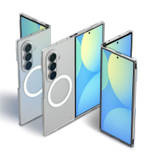 SPIGEN dėklas AIRSKIN, suderinamas su „MagSafe“ SAMSUNG GALAXY Z FOLD 8 ULTRA skaidrus / baltas