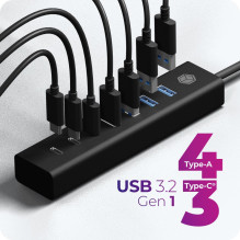 ICY BOX IB-HUB1737-C3 7-Port USB 3.2 Gen 1 ICY BOX IB-HUB1737-C3 7-Port USB 3.2 Gen 1