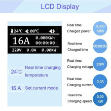 Įkrovimo laidas 220V - type 1 ( 16A, 1 fazė 3,6 kW) su laiko funkcija Įkrovimo laidas 220V - type 1 ( 16A, 1 fazė 3,6 kW) su laiko funkcija