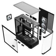 MODECOM Volcano AQ200 ARGB Midi Black ausinės