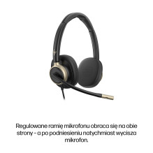 HP Poly „Mission 825“ stereofoninės USB laidinės ausinės HP Poly „Mission 825“ stereofoninės USB laidinės ausinės