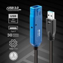 USB cable Lindy USB-A - USB-A 30 m Black-blue (43362) USB cable Lindy USB-A - USB-A 30 m Black-blue (43362)