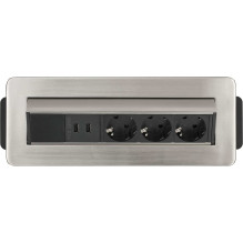 Brennenstuhl Indesk power splitter 3-veidu + 2x USB