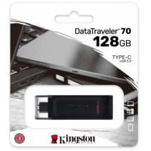 Kingston 128GB DataTraveler 70 USB-C Black DT70 / 128GB Kingston 128GB DataTraveler 70 USB-C Black DT70 / 128GB