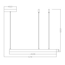 Luminaire ceiling Light Prestige Midway, 35 W, LED, 3000 °K