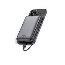 Power bank Ksix, 10000 mAh, pilkas Power bank Ksix, 10000 mAh, pilkas