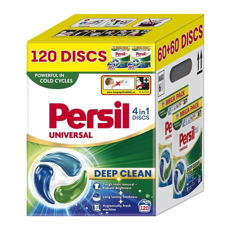 Skalbimo kapsulės Persil Deep Clean, 120 vnt.