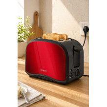 Brock BT 1002 RD Toaster 800W, Red Brock BT 1002 RD Toaster 800W, Red