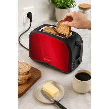 Brock BT 1002 RD Toaster 800W, Red Brock BT 1002 RD Toaster 800W, Red