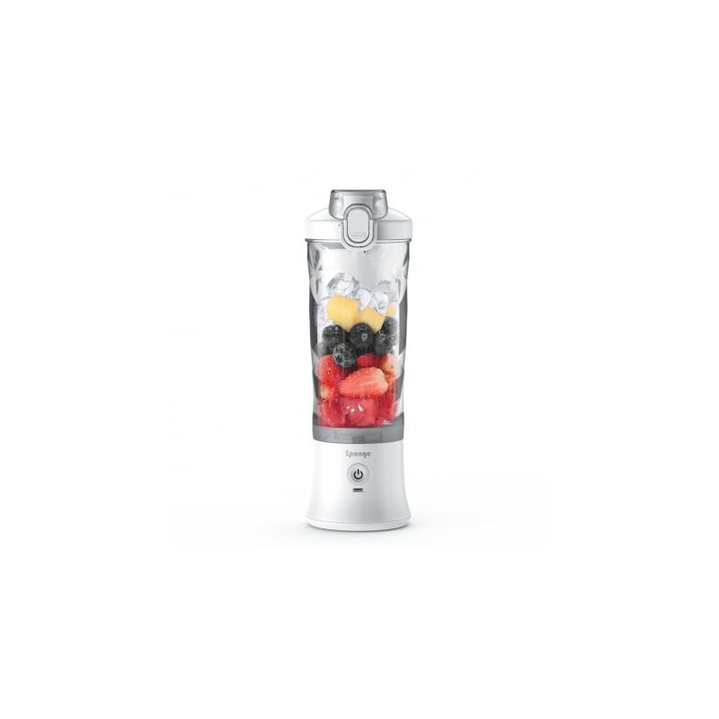 600 ml kempinės purtyklė su USB-C įkrovimu, balta