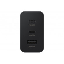 Charger - SAMSUNG TRIO CHARGER 65W EP-T6530NB USB Type-A and Type-C Black Charger - SAMSUNG TRIO CHARGER 65W EP-T6530NB USB Type-A and Type-C Black