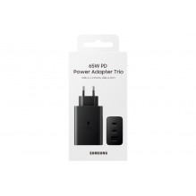 Įkroviklis - SAMSUNG TRIO ĮKROVIKLIS 65W EP-T6530NB USB Type-A ir Type-C Juodas Įkroviklis - SAMSUNG TRIO ĮKROVIKLIS 65W EP-T6530NB USB Type-A ir Type-C Juodas