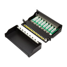 Patchpannel Desktop 8 Port Cat6A STP juoda LogiLink Patchpannel Desktop 8 Port Cat6A STP juoda LogiLink