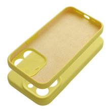Case for iPhone 15 PRO Silicone 2mm (camera protection) yellow