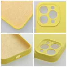 iPhone 15 PRO silikoninis 2 mm dėklas (apsauga nuo kameros), geltonas iPhone 15 PRO silikoninis 2 mm dėklas (apsauga nuo kameros), geltonas