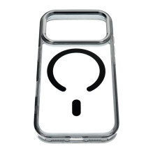 „iPhone 17 Pro Max / 18 Pro Max“ korpusas, skaidrus hibridinis Mag, suderinamas su „MagSafe“, juodas „iPhone 17 Pro Max / 18 Pro Max“ korpusas, skaidrus hibridinis Mag, suderinamas su „MagSafe“, juodas