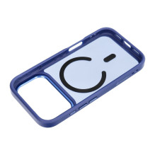 iPhone 17 Pro / 18 Pro dėklas Forcell F-Protect Smoke Hybrid Premium, suderinamas su MagSafe, tamsiai mėlynas