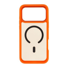 „iPhone 17 Pro Max / 18 Pro Max“ dėklas Forcell „F-Protect Smoke Hybrid Premium“, suderinamas su „MagSafe“, oranžinis
