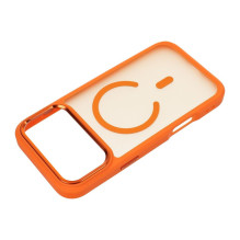 „iPhone 17 Pro Max / 18 Pro Max“ dėklas Forcell „F-Protect Smoke Hybrid Premium“, suderinamas su „MagSafe“, oranžinis