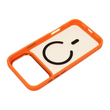„iPhone 17 Pro Max / 18 Pro Max“ dėklas Forcell „F-Protect Smoke Hybrid Premium“, suderinamas su „MagSafe“, oranžinis
