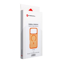 „iPhone 17 Pro Max / 18 Pro Max“ dėklas Forcell „F-Protect Smoke Hybrid Premium“, suderinamas su „MagSafe“, oranžinis