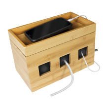 LogiLink KAB0076 - Logitech Kabelbox aus Bambus